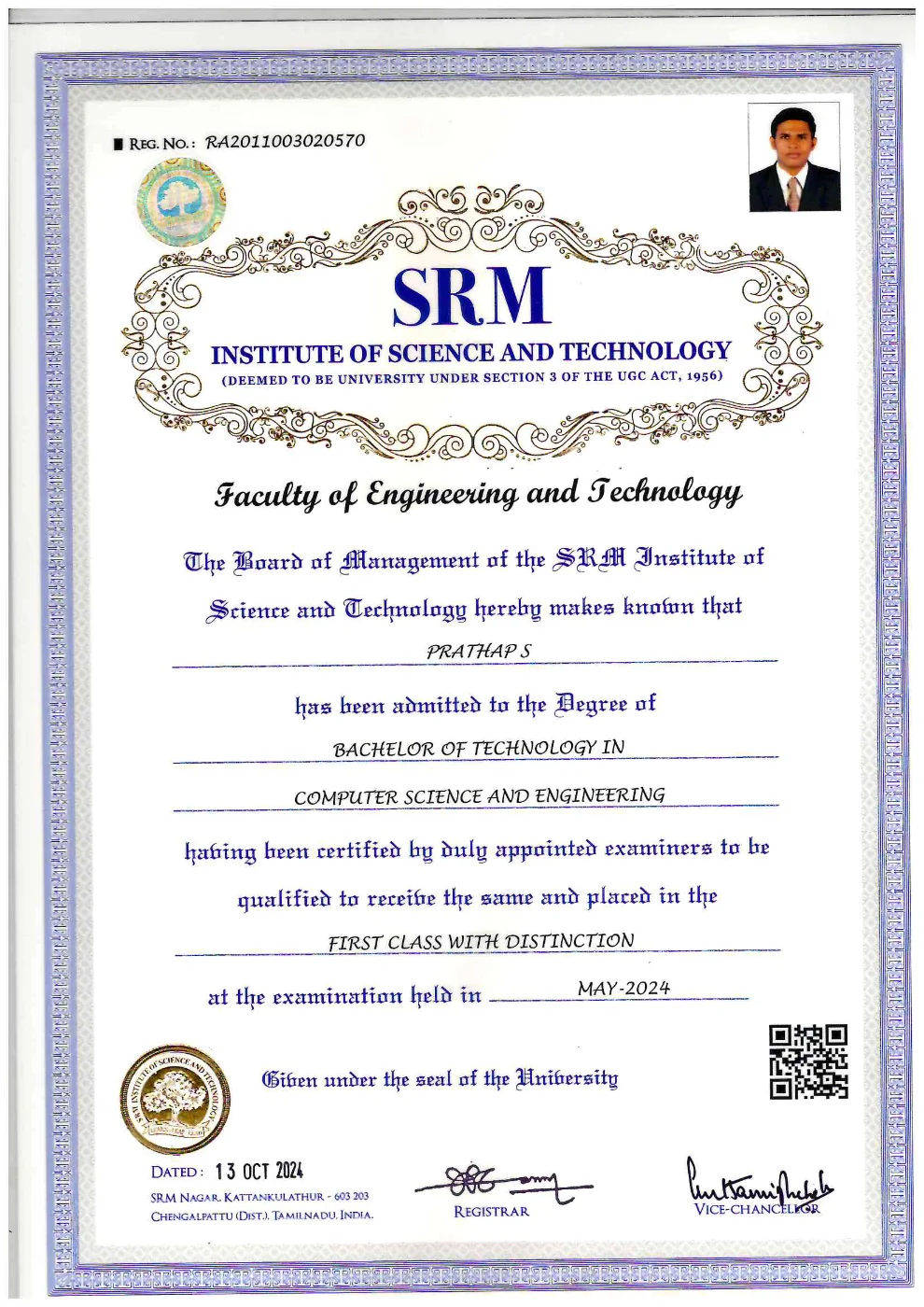Bachelor of Technology in Computer Science and Engineering